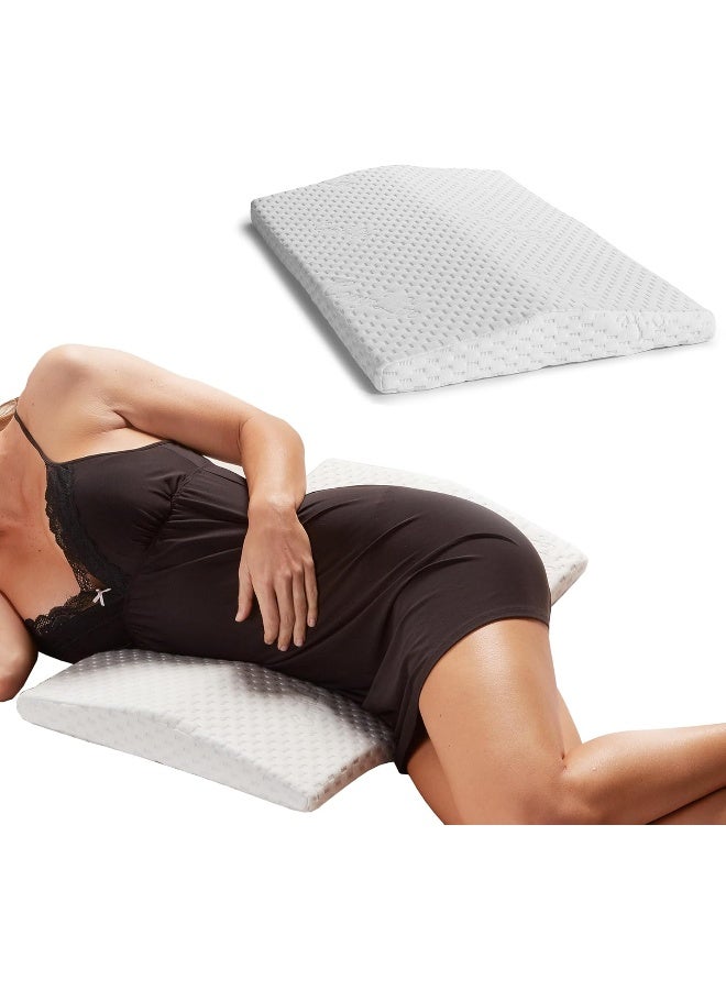 ComfiLife ComfiLife Lumbar Support Pillow for Sleeping Memory Foam Pillow for Back Pain Relief – Side, Back and Stomach Sleepers– Triangle Wedge Bolster Pillow – Bed Rest Pillow - Image 1