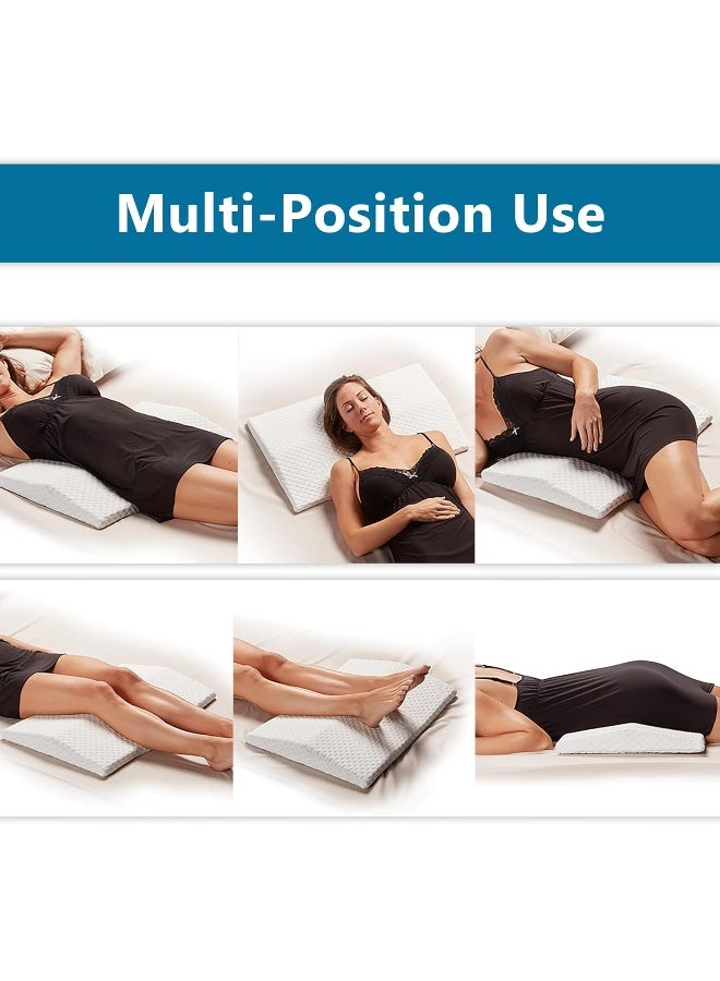 ComfiLife ComfiLife Lumbar Support Pillow for Sleeping Memory Foam Pillow for Back Pain Relief – Side, Back and Stomach Sleepers– Triangle Wedge Bolster Pillow – Bed Rest Pillow - Image 3