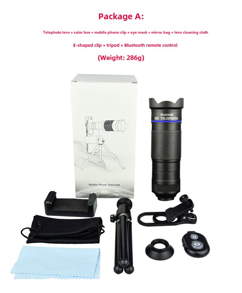 Telescope 36x Magnification - High Definition Photography Compact Portable Telescope for Outdoor Adventures Concerts and Fishing - Image 1