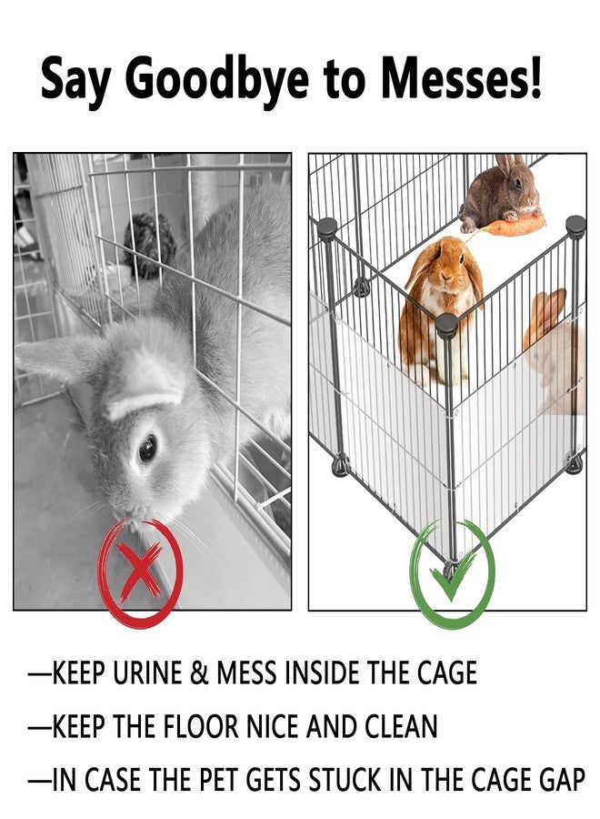 Hamiledyi 24 Pcs Pet Cage Liner Guard Protection 10 × 8'' Plastic Urine Baffles for Rabbit Cage Guinea Pig Side Lining Shield Covers Prevent Scatter for Bunny Chinchilla Hedgehog Cat Hamster Small Animals - Image 3