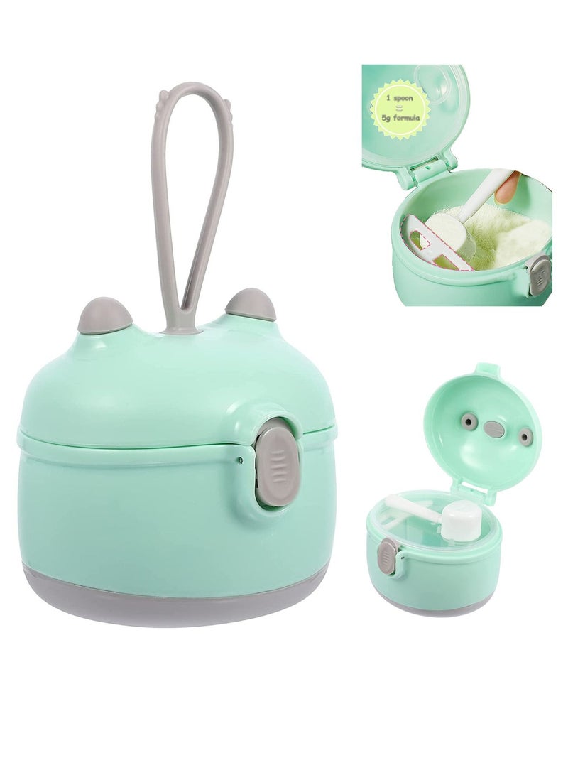 Baby Formula Dispenser, Portable Milk Powder Dispenser Snack Storage Container, Plastic Box for Travel Bedroom Outdoor (Green)  - Image 5