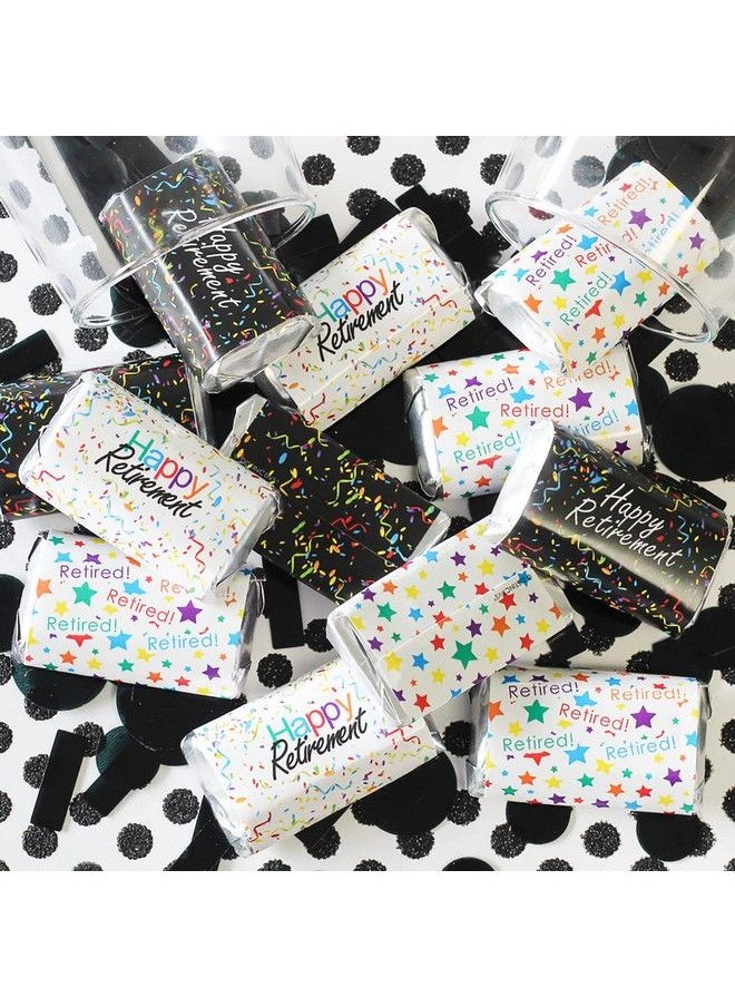 DISTINCTIVS Happy Retirement Party Mini Candy Bar Wrappers 45 Stickers  - Image 3