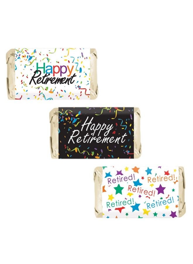 DISTINCTIVS Happy Retirement Party Mini Candy Bar Wrappers 45 Stickers  - Image 2