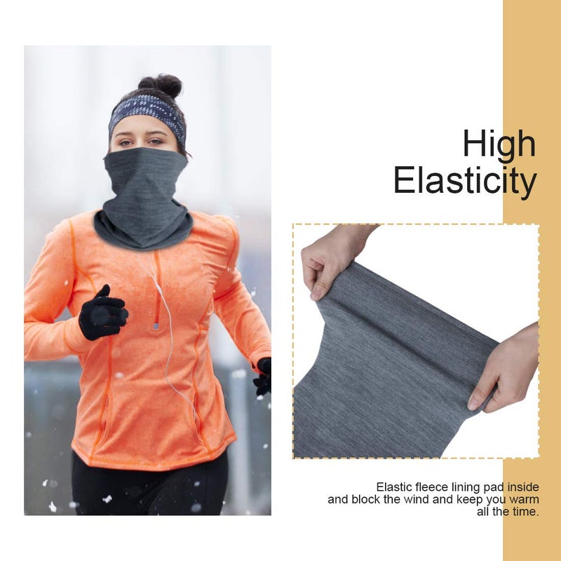 KGC 2 Pack Winter Neck Warmer Gaiter,Soft Fleece Windproof Face Mask Scarf Bandana Cold Weather Face Cover for Men & Women Outdoor Sports Skiing Cycling - Image 2