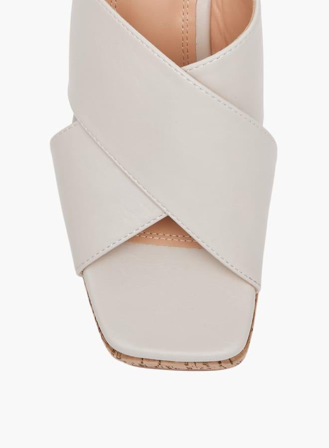 سيليست صنادل نسائية سهلة الارتداء بكعب ويدج بلون سادة - Image 4