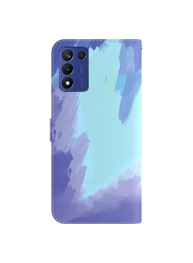 S-TOP Case For Realme Q3S / Q3T / 9 SE / 9 5G Speed Watercolor Pattern Leather Phone Case - Image 3