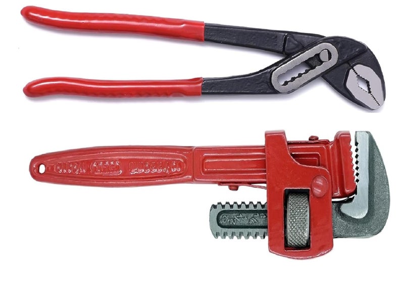 SNE Heavy Duty Adjustable plier plumbing work and machinery Repair and Maintenance Wrench Set 3 Pcs Tool 10 inch joint plier 8 inch adjustable wrench 10 inch pipe wrench - Image 4