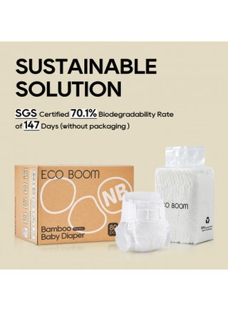 ECO BOOM Diapers, Viscose from Bamboo Diapers, Natural Soft Disposable Nappies for Infant, Size 2 Suitable for 6 to 16lb (Small - 102 Count) - pzsku/Z7D7E79A6294FBA06A374Z/45/1748956801/5b5eb098-9084-4cea-abe9-d363d5288c2b