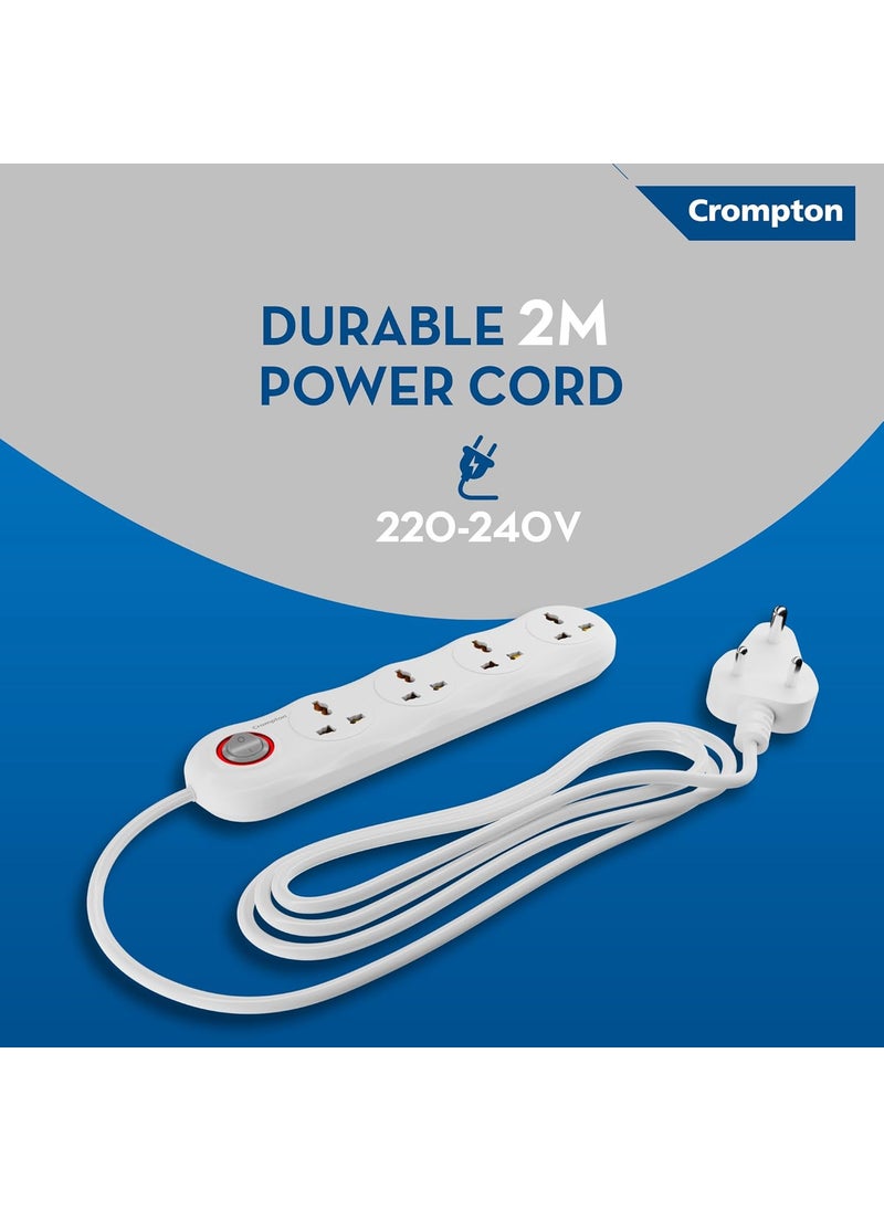 Crompton Crompton Powerbox Alpha LITE Linear Extension Board with 4 Universal Sockets  - Image 4