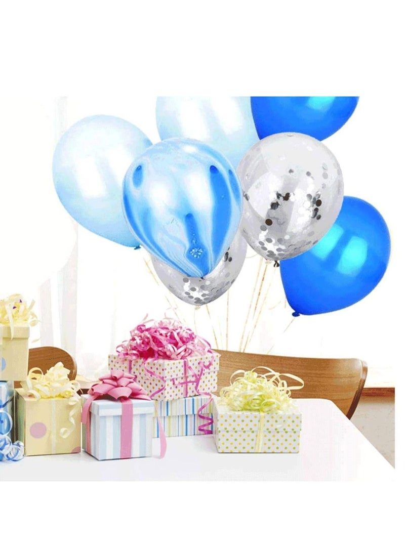 20 حزمة 12 " أبيض أزرق داكن ضوء أزرق بالون مجموعة عيد الحب الطرف الديكور بالون الهليوم بالون اللثي سميكة - Image 4