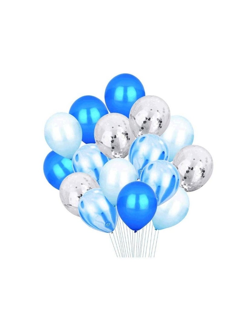 20 حزمة 12 " أبيض أزرق داكن ضوء أزرق بالون مجموعة عيد الحب الطرف الديكور بالون الهليوم بالون اللثي سميكة - Image 2