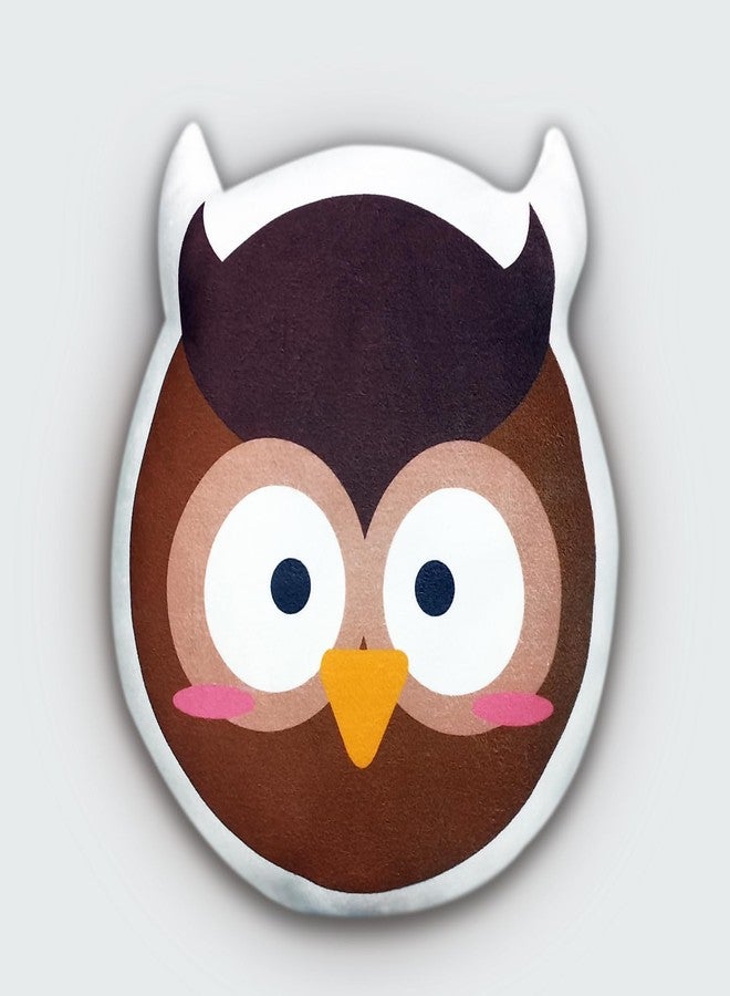 Avirons Cute Owl Face Pillow - Snuggly and Charming! Ideal for Kids, This Soft Pillow Brings Fun and Comfort to Their Playtime, naps, and Relaxation. - Image 2