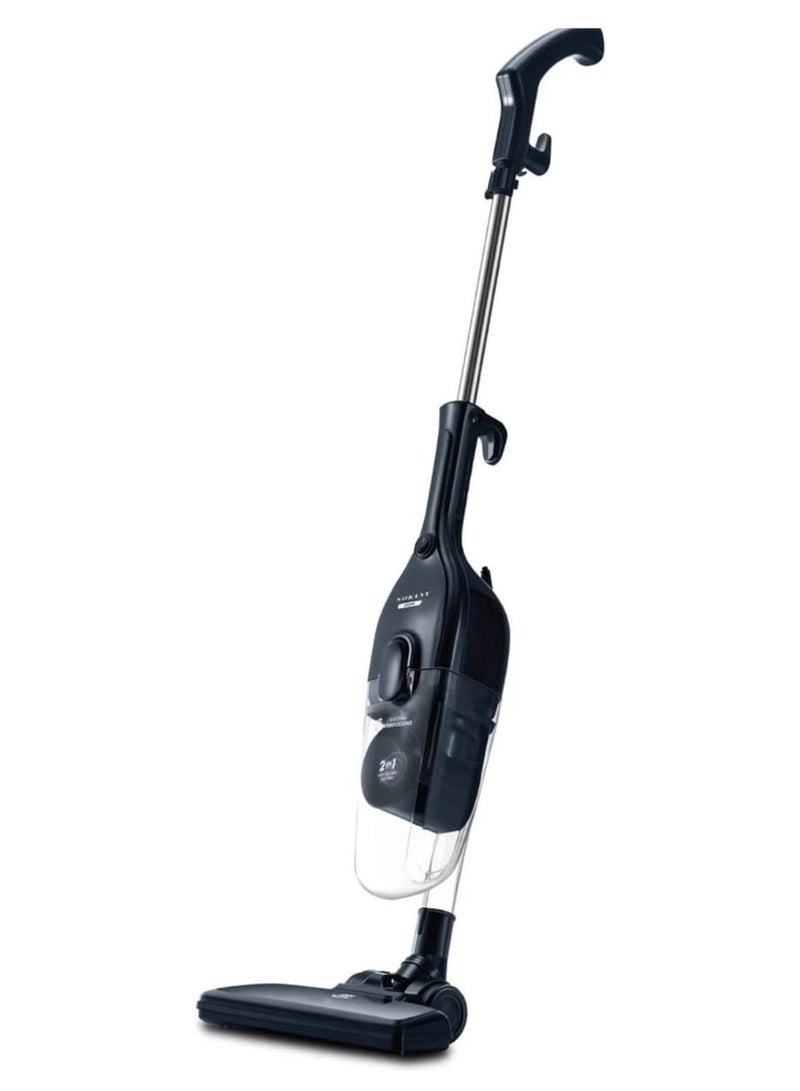سوكاني مكنسة كهربائية سوكاني 2 في 1 بقوة 2000 وات - موديل SK-13043 - تصميم عمودي ومحمول باليد، شفط قوي بدون كيس، خفيفة الوزن للسجاد والأرضيات والسيارة - أسود - Image 1