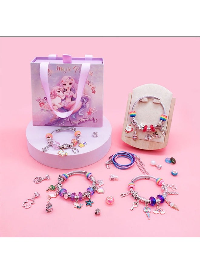 JCB CHIC طقم صنع المجوهرات الساحرة، طقم صنع الأساور للبنات من 8-12 سنة، جاهز للهدية، ممتع وسهل الصنع، 99 قطعة لطيفة متلألئة تلهم الإبداع والتعبير عن الذات (HK763) - Image 4