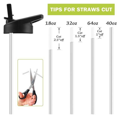 XccMe Straw Lid for Hydro Flask Wide Mouth,2Pack Replacement Lids with Straws for Wide Mouth 12,16,18,22,32,40,64oz Water Bottles,Sport Bottle Lids Accessories with Handle (straw lid2) - Image 5