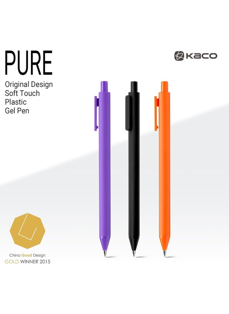 كاكو Kaco PURE Colored Gel Pens 0.5mm 20 Pieces Set Colorful Multi-color Ink Fine Point Comfort Grip Quick Drying School Office Supplies Stationery  - Image 5