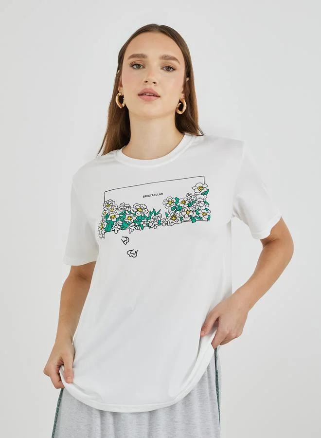 Take Two Graphic Printed Oversized T-Shirt