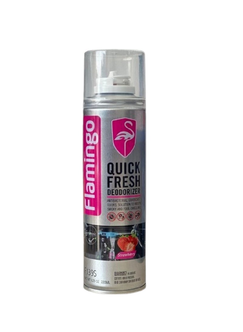 Flamingo Strawberry Scented Quick Deodorizer 220ml