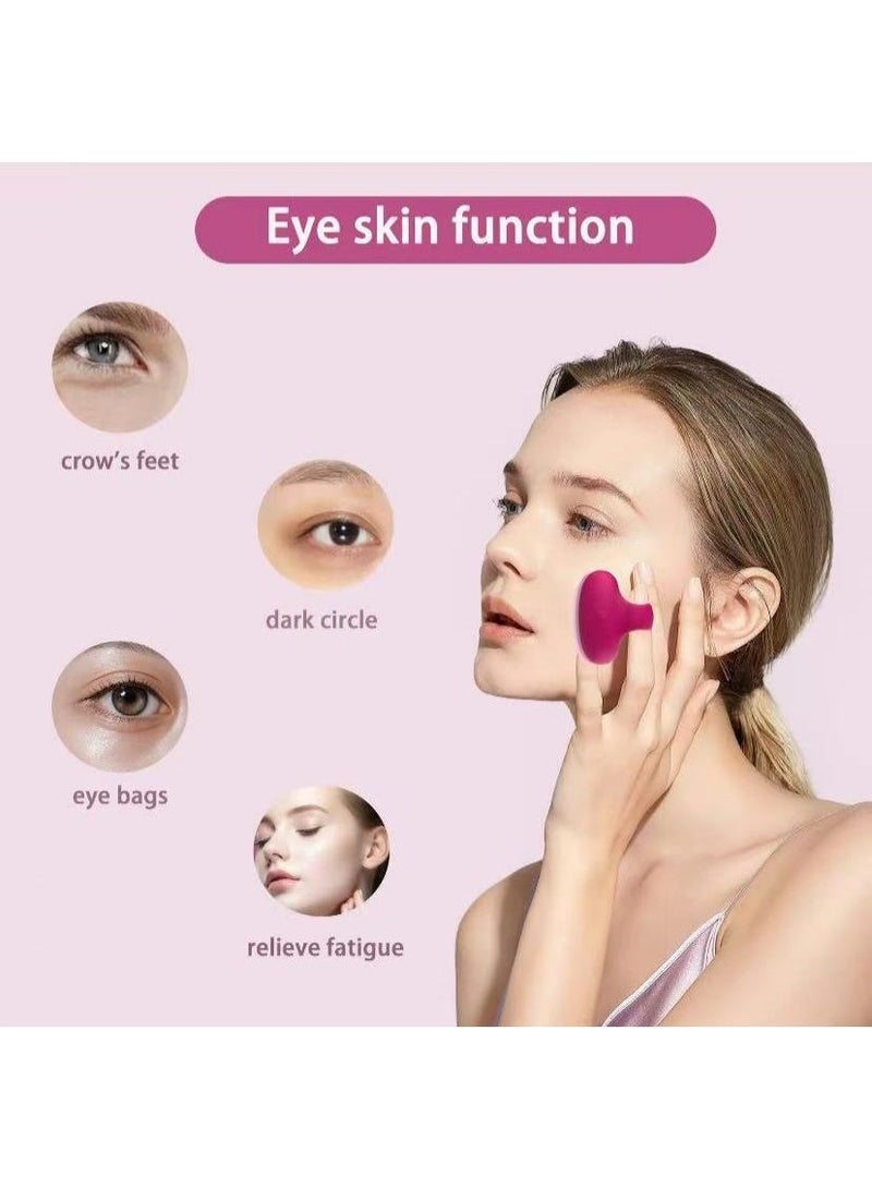 RATSAW Face & Eye Massage Ball Portable Travel Pocket USB Rechargeable Personal Massager Facial Muscle Firming Anti-Aging Relieving Dark Circles, Puffiness, Fatigue (Rose Red) - Image 5