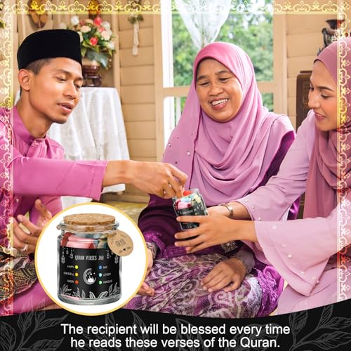 Reallnaive 2 Pcs Quran Verse Jar Islamic Gifts for Women Men Quran Affirmation Verses Hope & Prayer Jar Spiritual Comfort Read for Emotions and Feelings - Image 5
