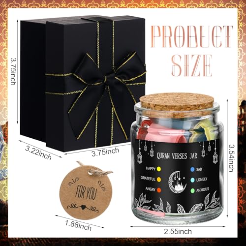 Reallnaive 2 Pcs Quran Verse Jar Islamic Gifts for Women Men Quran Affirmation Verses Hope & Prayer Jar Spiritual Comfort Read for Emotions and Feelings - Image 2