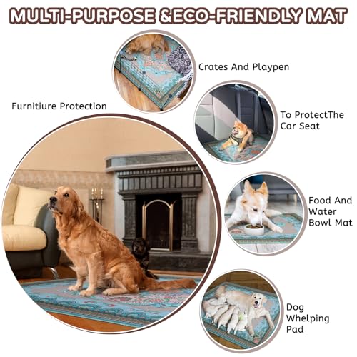 Aitmexcn Washable Pee Pads for Dogs, 36"x41" 2 Pack Reusable Puppy Pads Pet Training Pads, Super Absorbent, 100% Waterproof Dog Pee Pads, Whelping, Housebreaking, Incontinence, for Playpen - Image 5