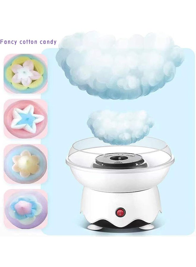 DUNISO Electric Cotton Candy Machine, Portable Cotton Candy Diy Machine, Home Non-Stick, High Temperature Resistant, With Large Splash Guard, With Heat Dissipation Base, Suitable For Family Gatherings And Celebrations, White - Image 2
