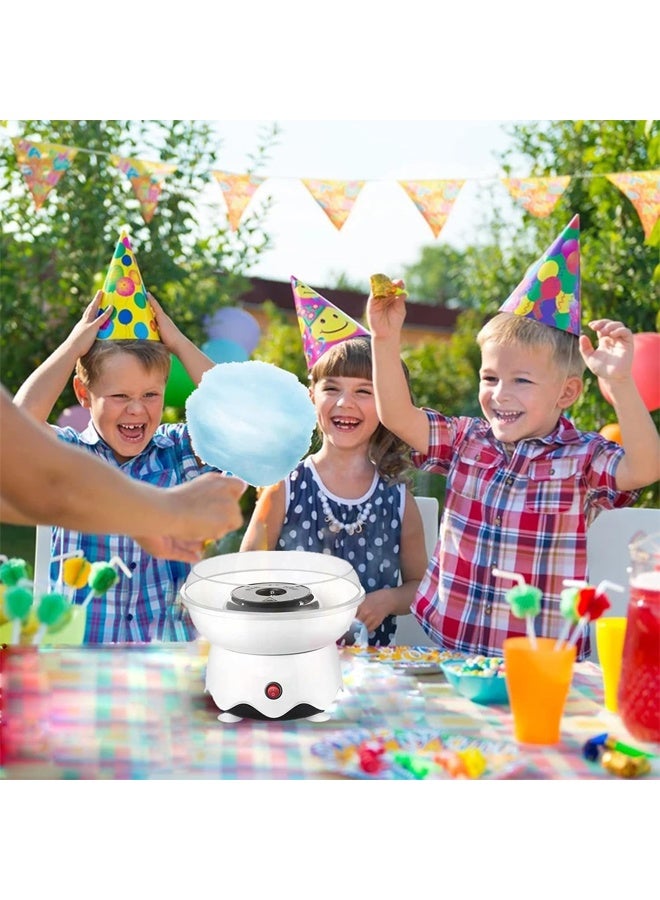 DUNISO Electric Cotton Candy Machine, Portable Cotton Candy Diy Machine, Home Non-Stick, High Temperature Resistant, With Large Splash Guard, With Heat Dissipation Base, Suitable For Family Gatherings And Celebrations, White - Image 3