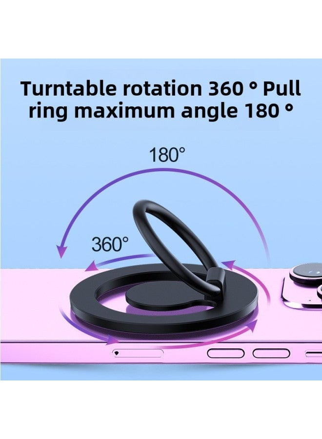 Magsafe Magnetic Ring Buckle Bracket For Apple 15 Portable Desktop Phone Bracket Ring Bracket-Color:D52-1 Black [magsafe Magnetic Suction Comes With 2 Magnetic Rings]  - Image 4