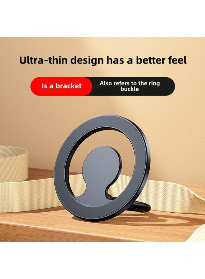 Magsafe Magnetic Ring Buckle Bracket For Apple 15 Portable Desktop Phone Bracket Ring Bracket-Color:D52-1 Black [magsafe Magnetic Suction Comes With 2 Magnetic Rings]  - Image 5