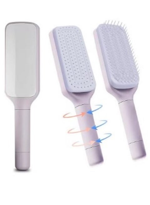 "Self-Cleaning Detangling Hair Brush for Women and Men – Organic Hairbrush Without Pulling, Professional Detangling Brush for Wet and Dry Hair, Ideal for Curly and Straight Hair, Rotating Hairbrush with a Detachable Rotating Shaft for Removing Knots and Tangles for All Hair Types Including Hair Extensions – Brush for Dry and Wet Use (Multiple Colors Available)."