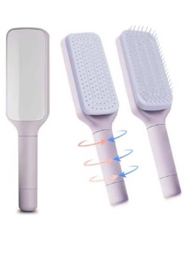 Generic "Self-Cleaning Detangling Hair Brush for Women and Men – Organic Hairbrush Without Pulling, Professional Detangling Brush for Wet and Dry Hair, Ideal for Curly and Straight Hair, Rotating Hairbrush with a Detachable Rotating Shaft for Removing Knots and Tangles for All Hair Types Including Hair Extensions – Brush for Dry and Wet Use (Multiple Colors Available)."  - Image 5