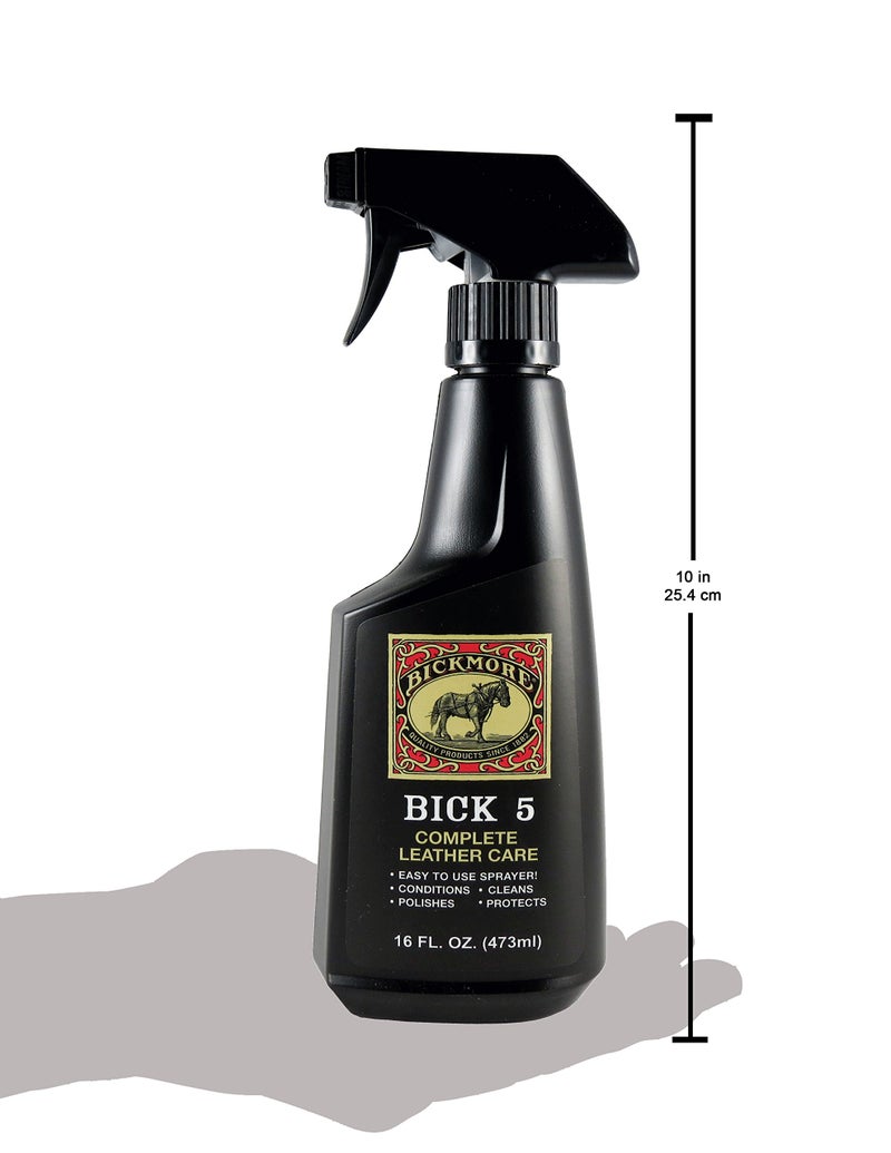 Bickmore Bick 5 Leather Cleaner Conditioner Spray 16 fl oz, For All Leather Goods, USA Made - Image 2