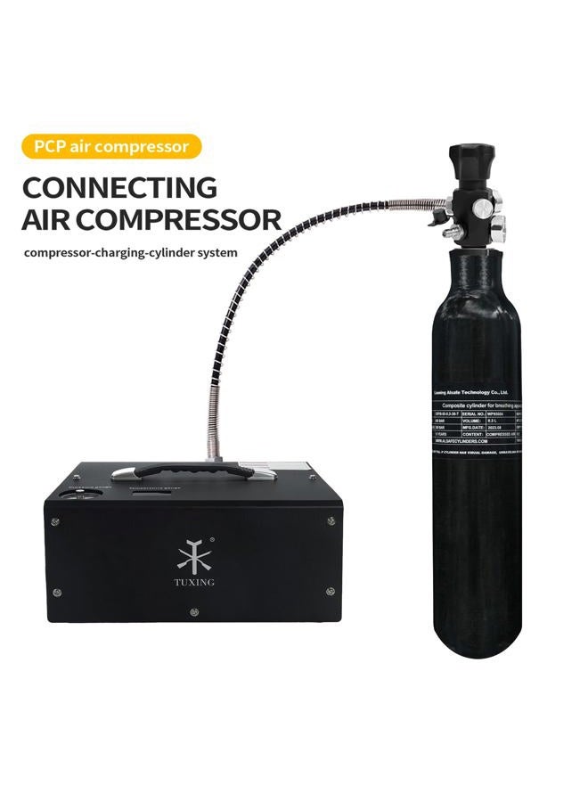 TUXING 4500Psi Pcp Air Tank 0.3L 18Cu in 300cc Carbon Fiber HPA Tank,Gas Cylinder,Paintball Hunting for PCP Air Rifle Gun Daystate and FX Thread M18 * 1.5 - Image 3