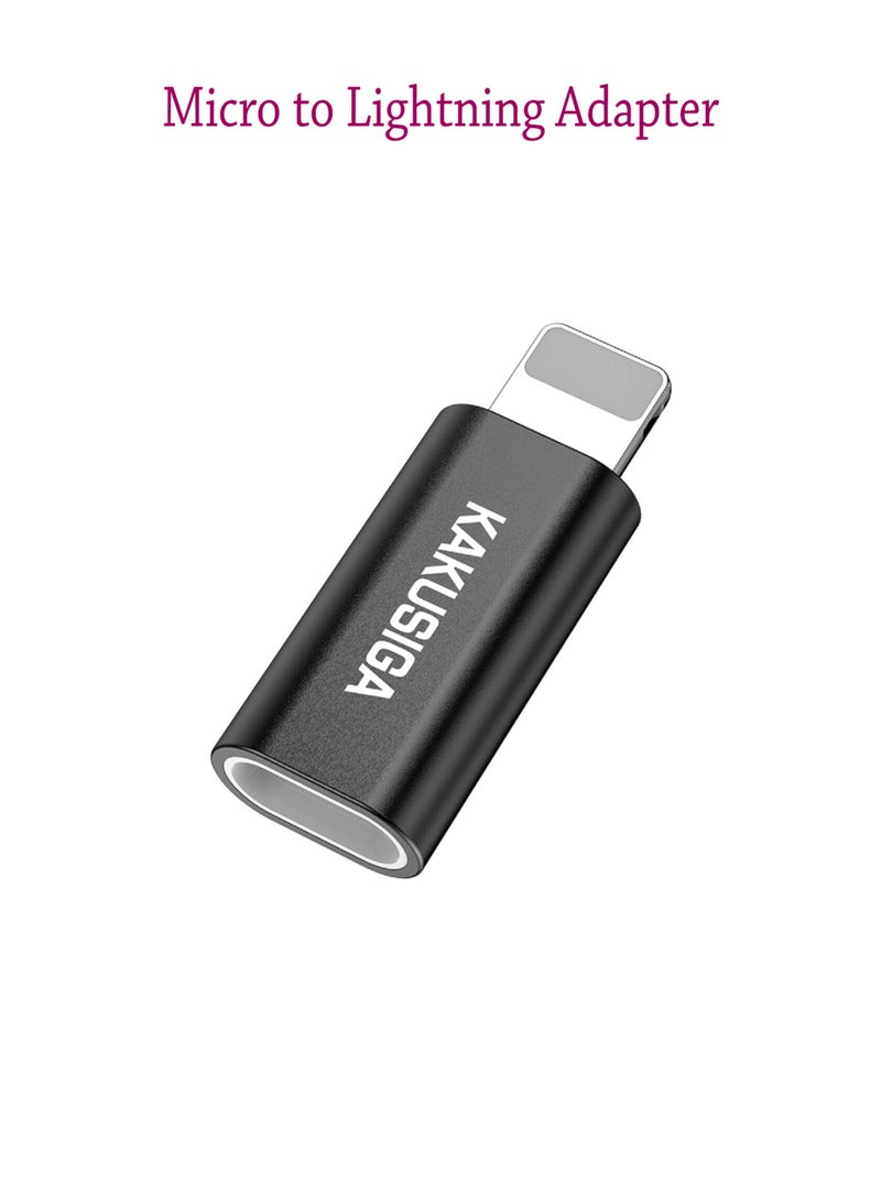 Kaku Micro To Lightning Converter - Black - Image 1