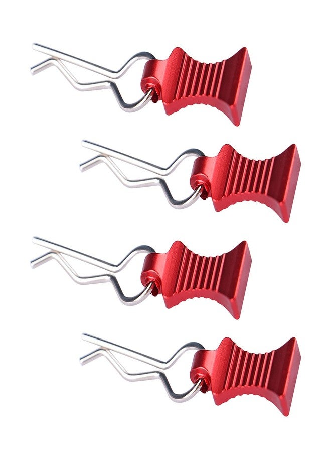 AIMROCK RC Body Clips R Pins 30-Degree Angle With Pull Tabs for 1/10 1/12 Traxxas Arrma Axial Losi HPI Car Crawler Truck Buggy (Red) - Image 1