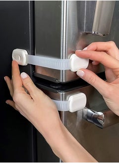RENOVO 6 Pieces Child Safety Strap Locks Baby Proof Cabinets, Drawers, Fridge, Toilet & Trash Cans – 3M Adhesive Childproof Locks By RENOVO  - Image 1