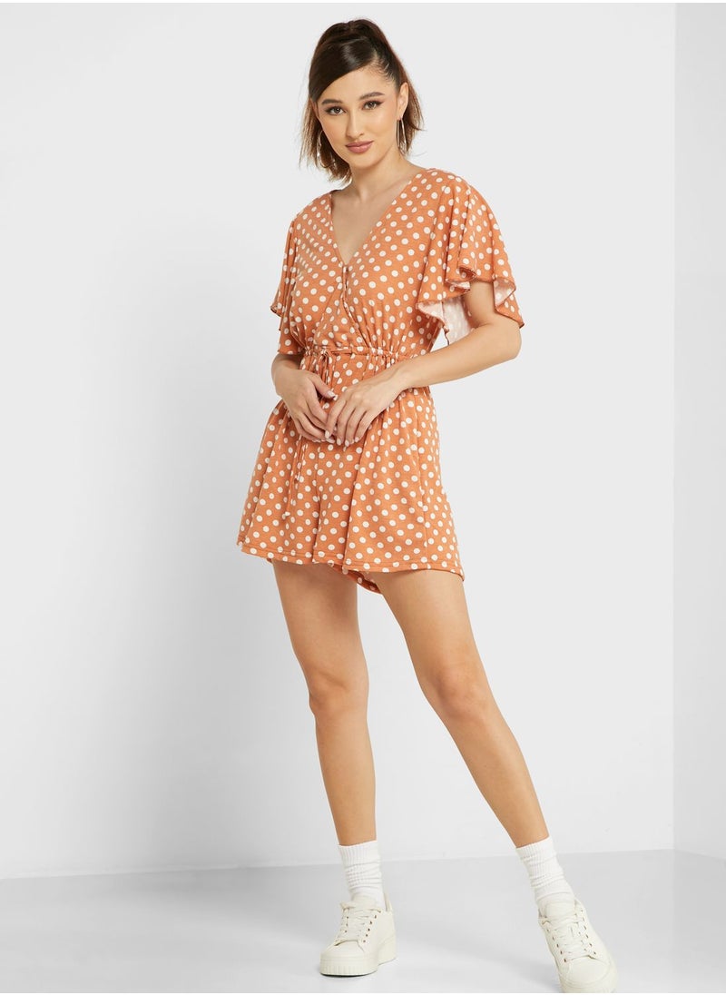 Ginger - Wide Sleeve Waist Tie Playsuit - Image 1