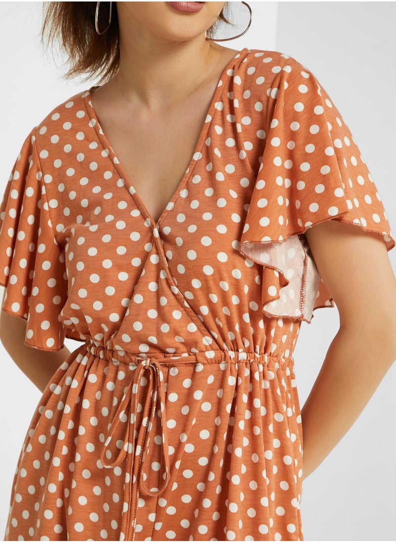 Ginger - Wide Sleeve Waist Tie Playsuit - Image 1