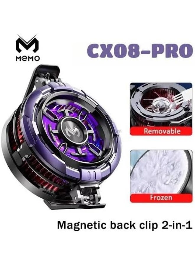 ميمو مبرد موبايل للألعاب ميمو CX08 Pro – تبريد فائق السرعة لهواتف الجيمز- Mobile Phone Cooler 23واط - Image 5