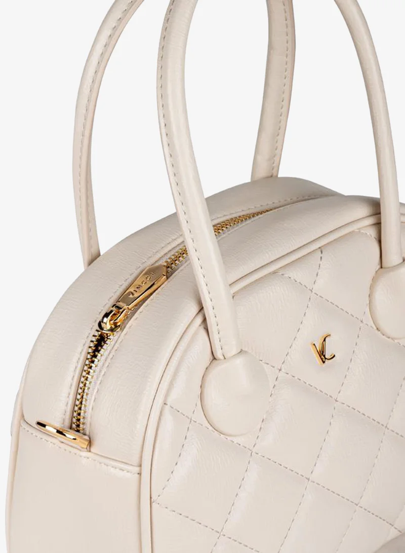 Vincci Beige Women Quilted Satchel Bag for Women | Best Price UAE
