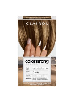 CLAIROL Clairol ColorStrong Permanent Zero Ammonia Hair Dye, 6.3 Light Golden Brown - Cairo Hair Color, Pack of 1 