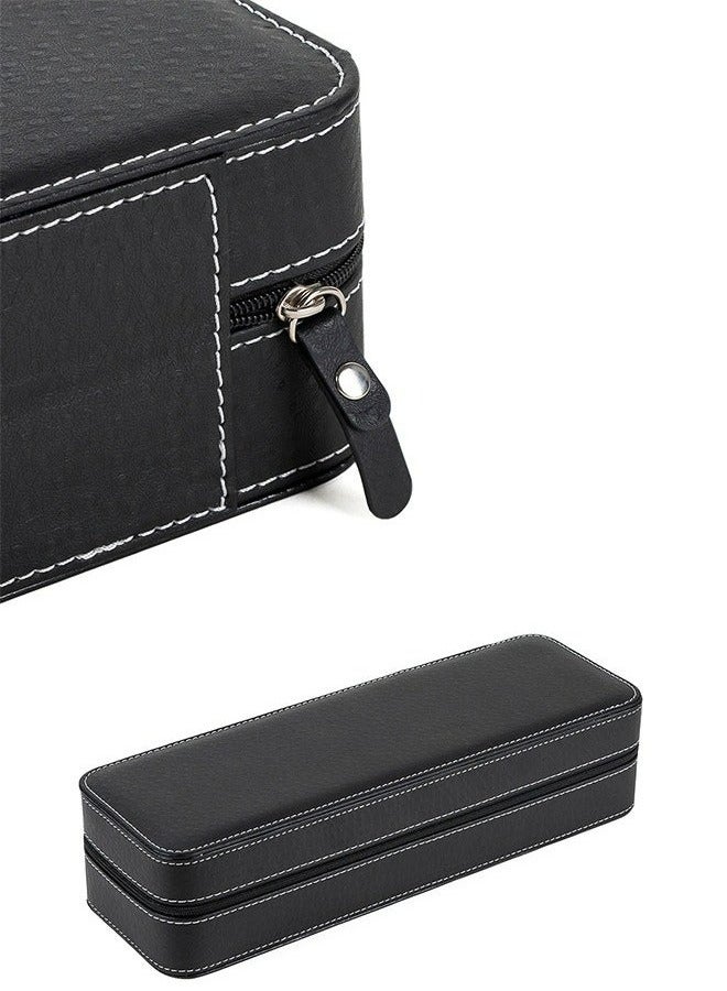 RollsTimi  6 Slot Portable Zipper Watch Box PU Leather Watch Box - Image 5