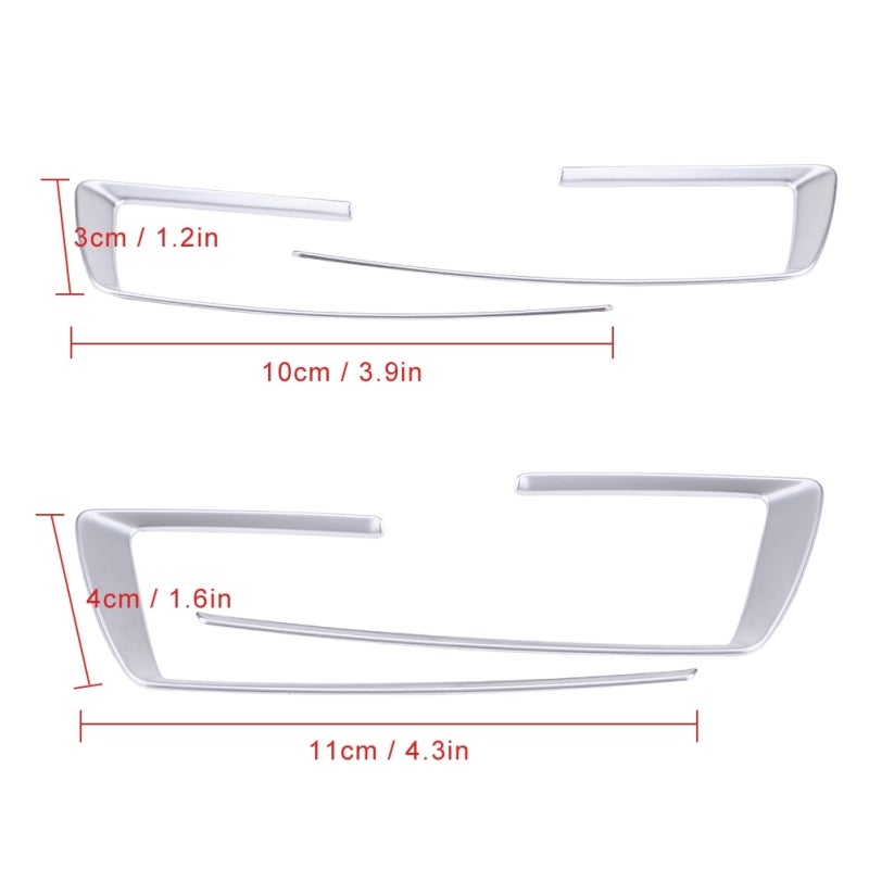 Center Console Frame ABS Plastic Chrome Plated - Perfect Fit Direct Aftermarket Parts Dashboard Trim Cover for BMW 3 4 Series GT F30 2013-2016 - Image 4