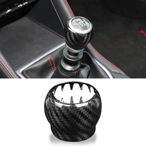 BLAKAYA Compatible wth Carbon Fiber Gear Shift Knob Cover Automotive Shift Lever Modified Decoration for Subaru WRX 2022 2023 Black - Image 1