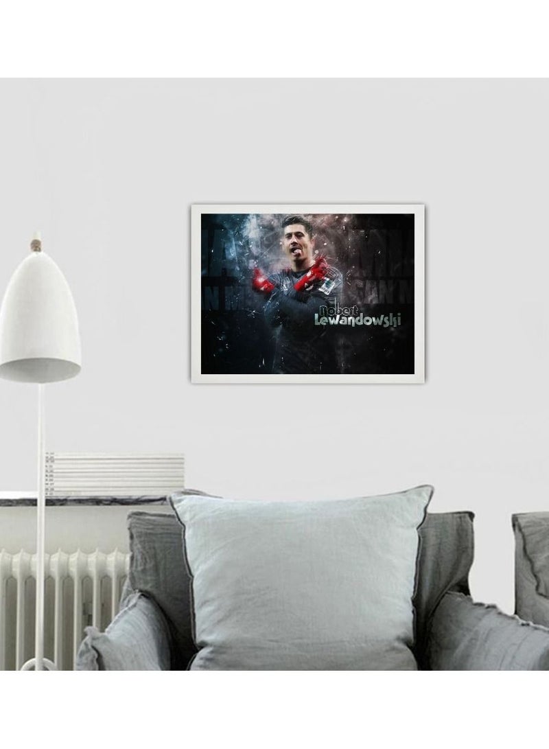 إم إي سي إطار ملصق بتصميم لاعب كرة القدم روبرت ليفاندوفسكي مقاس 21 × 30 سم - Image 5