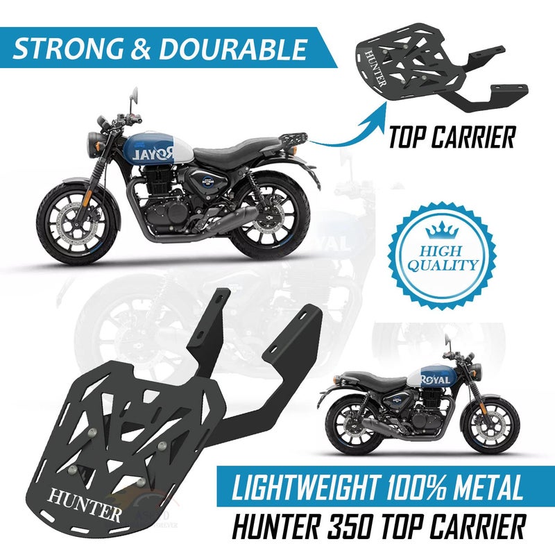 Asryd حامل الأمتعة الخلفي ASRYD لرحلات الدراجات النارية لرويال إنفيلد ريبورن هانتر 350 - Image 4