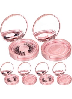 6 Pieces Eyelash Packaging Circle Box With Mirror Eyelash Storage Box Empty Lash Case With Lash Holder For Women Girls (Rose Gold) - pzsku/Z7D7F9DA5A0D74CA814D5Z/45/_/1694503768/a22cd13b-761b-4aa2-8eed-c449667ad994