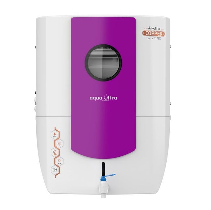 AQUA ULTRA AQUALAKE COPPER ZINC ALKALINE 13L ROUV MTDS WATER FILTER PURIFIER FOR HOME KITCHEN FULLY AUTOMATIC