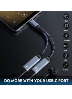 تودو محول صوت لسماعات الرأس من النوع C إلى 3.5 ملم ومحول شحن 2 في 1 USB C يدعم Pd 60 وات  - Image 2